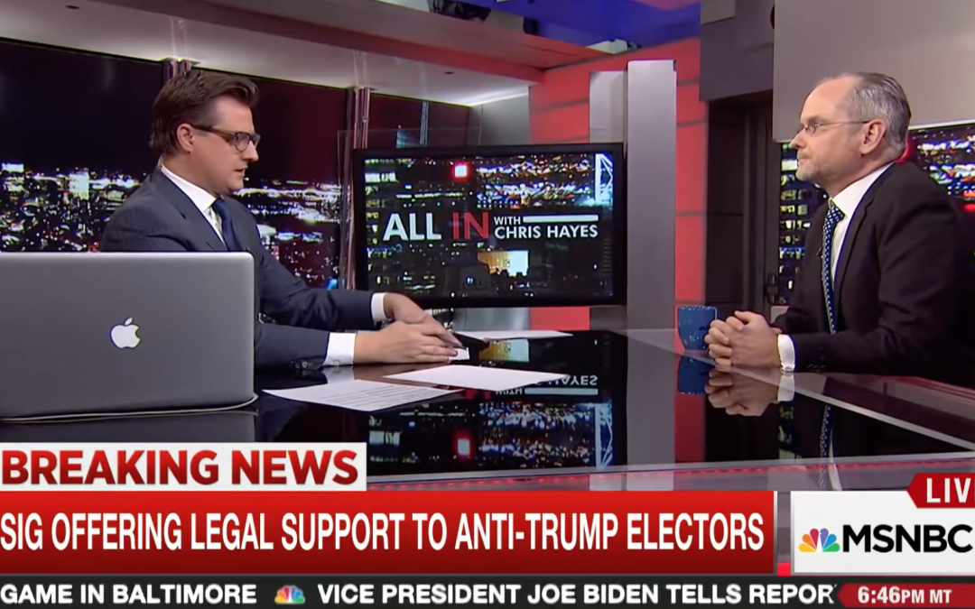 MSNBC: GOP Elector Says He Won’t Vote For Donald Trump